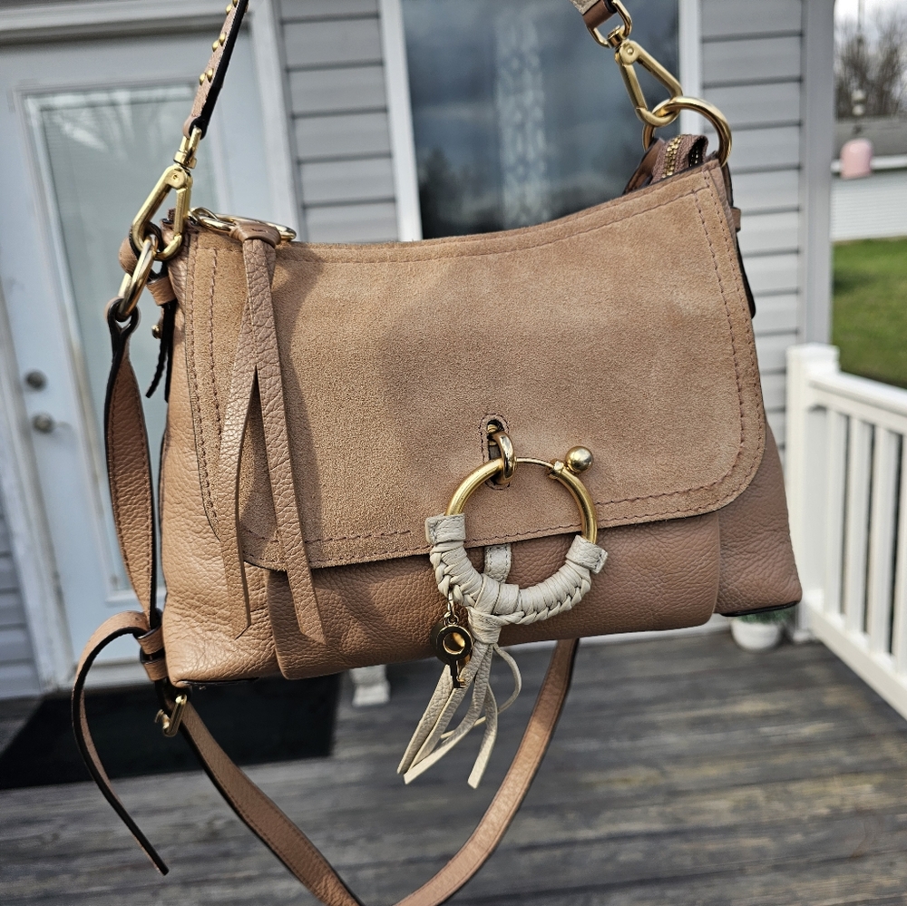 See By Chloe Pink/Tan Joan Shoulder Bag - Picture 3 of 11